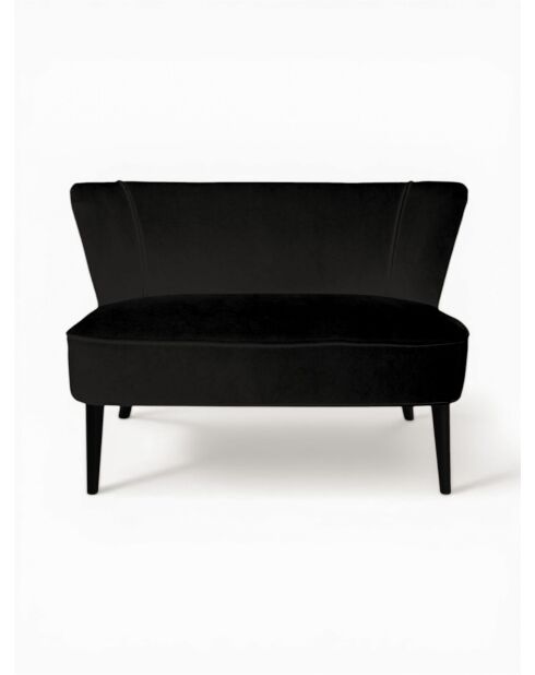 Schwarzes 2-Sitzer-Sofa - 110x60x75 cm