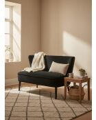 Canapé 2 Places noir - 110x60x75 cm