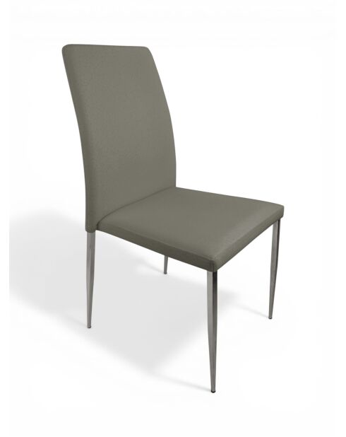 Chaise de table inox gris foncé - 44x54x94 cm