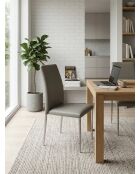 Chaise de table inox gris foncé - 44x54x94 cm