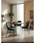 Terre Stuhl aus englischem grünem Samt - 51x49x81 cm