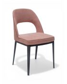 Mercure-stoel in poederroze stof - 45x45x81 cm