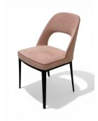 Mercure-stoel in poederroze stof - 45x45x81 cm