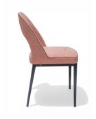 Mercure-stoel in poederroze stof - 45x45x81 cm