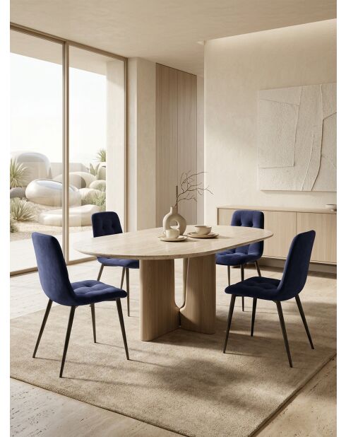 Gestoffeerde stoel Dress Code nachtblauw - 47x60x84 cm