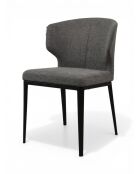 Chaise Venus en tissu gris foncé - 51x55x78 cm