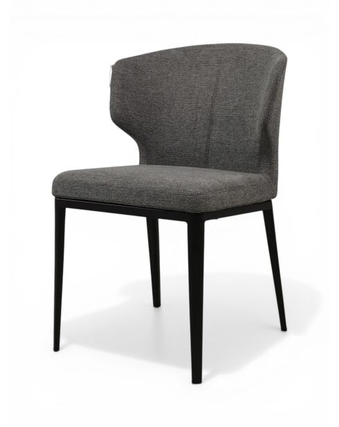 Chaise Venus en tissu gris foncé - 51x55x78 cm