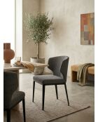 Chaise Venus en tissu gris foncé - 51x55x78 cm