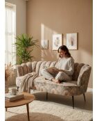 Veelkleurige bank met vogelkroon - 192x80x82 cm