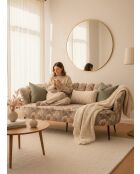 Veelkleurige bank met vogelkroon - 192x80x82 cm