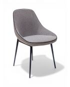 Chaise Mars en tissu gris chiné - 52x48x81 cm