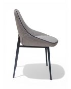 Chaise Mars en tissu gris chiné - 52x48x81 cm