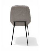 Chaise Mars en tissu gris chiné - 52x48x81 cm