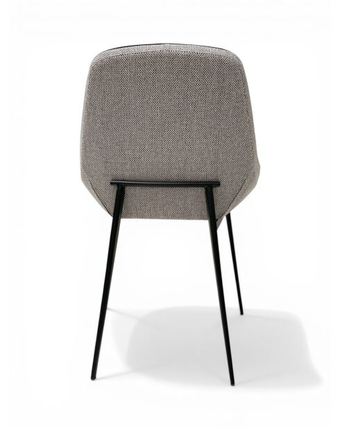 Chaise Mars en tissu gris chiné - 52x48x81 cm