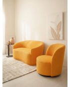 2-zitsbank saffraangeel lusstof - 148x73x77,5 cm