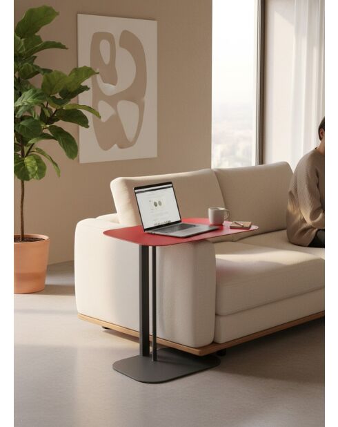 Line roter Beistelltisch - 59x36x61 cm