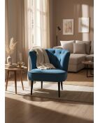 Schicker gepolsterter Sessel in Entenblau - 68x66x70 cm