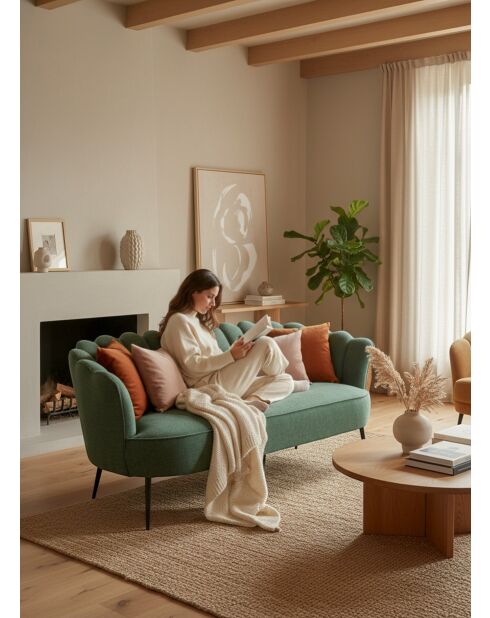 Sofá corona verde oliva - 192x80x82 cm