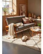 Sofá Mouse de madera gris - 138x81x76 cm