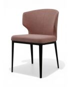 Stuhl Venus aus puderrosafarbenem Stoff - 51x55x78 cm