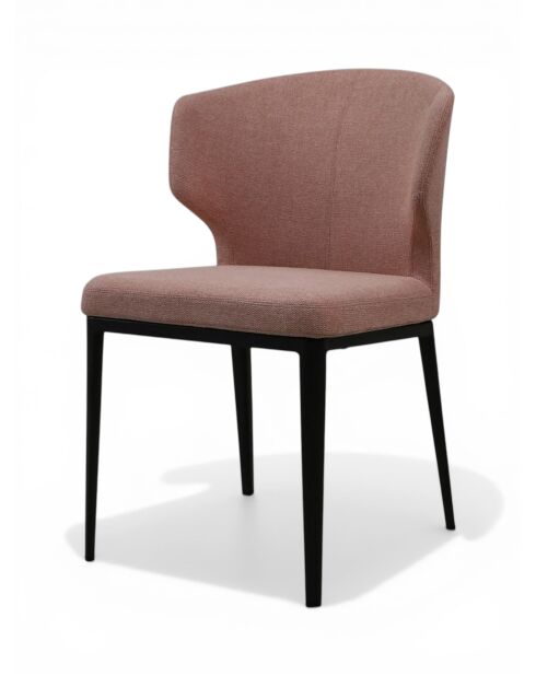 Stuhl Venus aus puderrosafarbenem Stoff - 51x55x78 cm