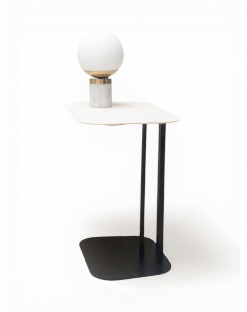 Line Beistelltisch cremeweiß - 59x36x61 cm