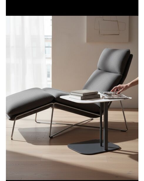 Line Beistelltisch cremeweiß - 59x36x61 cm