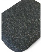 Chaise Lounge en hévéa et rotin noir moucheté - 63x70x74 cm