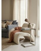 Roestvrijstalen bijzettafel zilverglas - 30x45x60 cm