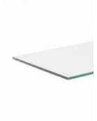 Roestvrijstalen bijzettafel zilverglas - 30x45x60 cm