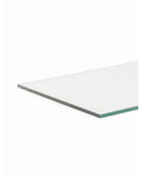 Roestvrijstalen bijzettafel zilverglas - 30x45x60 cm