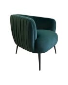 Bosgroene fauteuil met plisséeffect - 77x80x74 cm