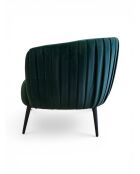 Bosgroene fauteuil met plisséeffect - 77x80x74 cm