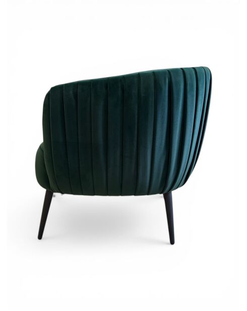 Bosgroene fauteuil met plisséeffect - 77x80x74 cm