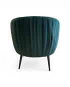 Bosgroene fauteuil met plisséeffect - 77x80x74 cm
