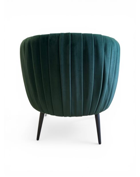 Bosgroene fauteuil met plisséeffect - 77x80x74 cm