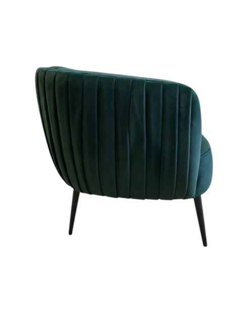 Bosgroene fauteuil met plisséeffect - 77x80x74 cm