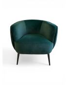 Bosgroene fauteuil met plisséeffect - 77x80x74 cm