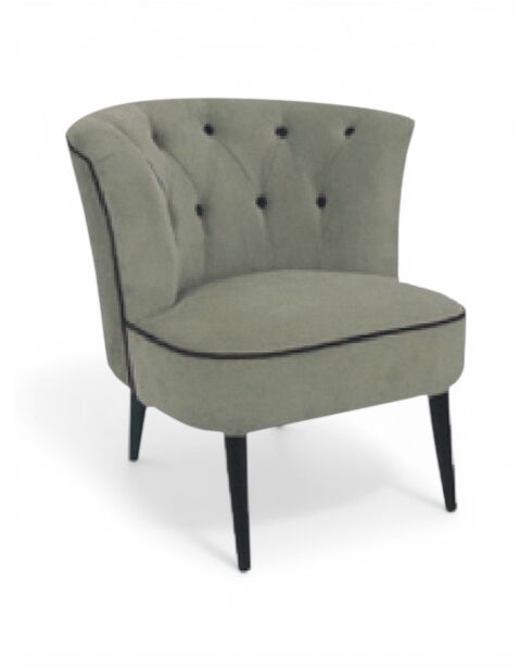 Elegante sillón tapizado gris topo - 68x66x70 cm