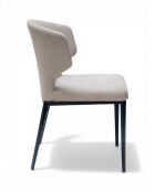 Stuhl Venus aus beigem Stoff - 51x55x78 cm