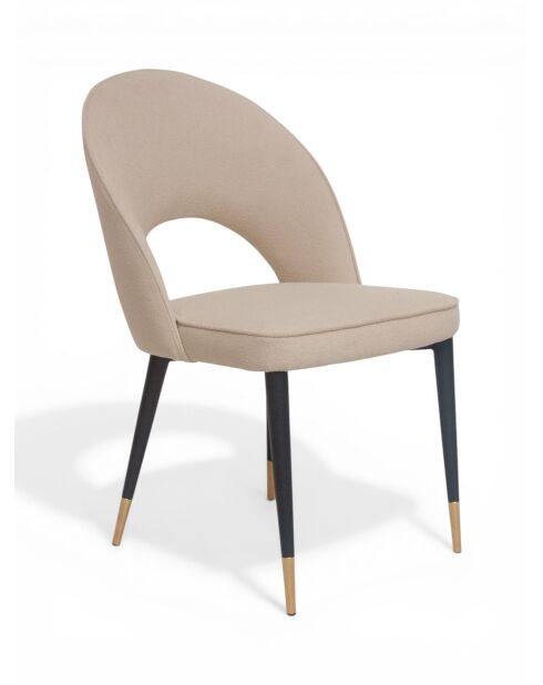 Cremefarbener Stuhl Adèle - 47x52x87 cm