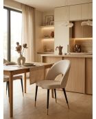 Cremefarbener Stuhl Adèle - 47x52x87 cm