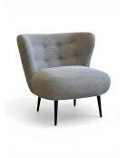 Swallow's Nest Sessel aus grauem Netzstoff aus Leinen - 78x79x73 cm