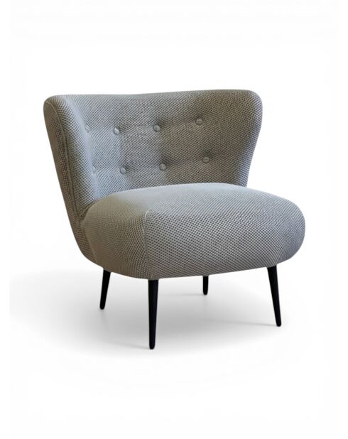 Swallow's Nest Sessel aus grauem Netzstoff aus Leinen - 78x79x73 cm