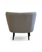 Swallow's Nest Sessel aus grauem Netzstoff aus Leinen - 78x79x73 cm