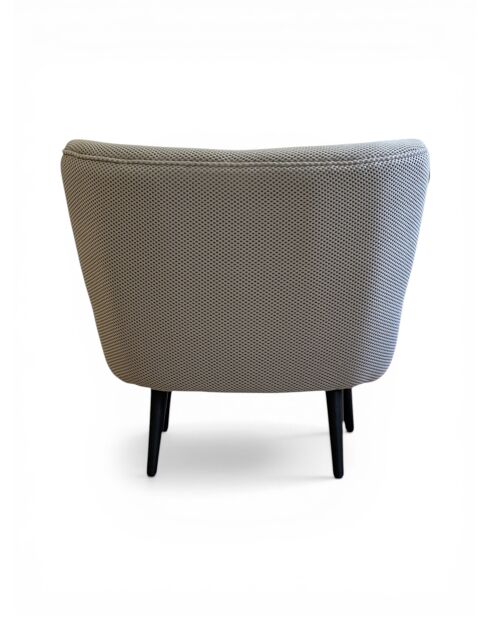 Swallow's Nest Sessel aus grauem Netzstoff aus Leinen - 78x79x73 cm