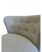 Swallow's Nest Sessel aus grauem Netzstoff aus Leinen - 78x79x73 cm