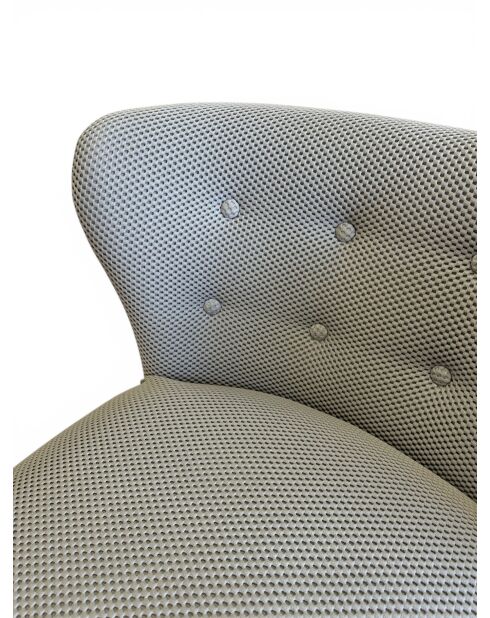 Swallow's Nest Sessel aus grauem Netzstoff aus Leinen - 78x79x73 cm