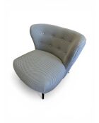 Swallow's Nest Sessel aus grauem Netzstoff aus Leinen - 78x79x73 cm