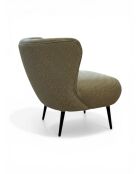 Swallow's Nest Sessel aus grauem Netzstoff aus Leinen - 78x79x73 cm